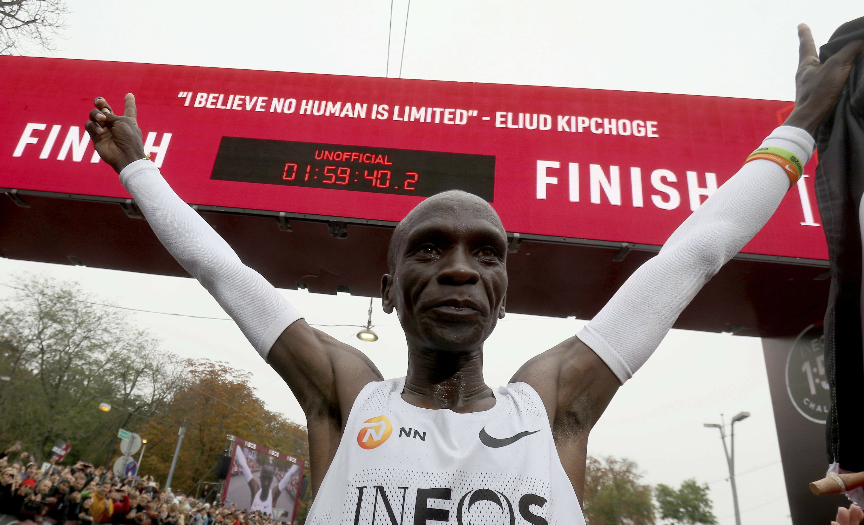  No Human Is Limited Kipchoge Runs Sub 2 Hour Marathon