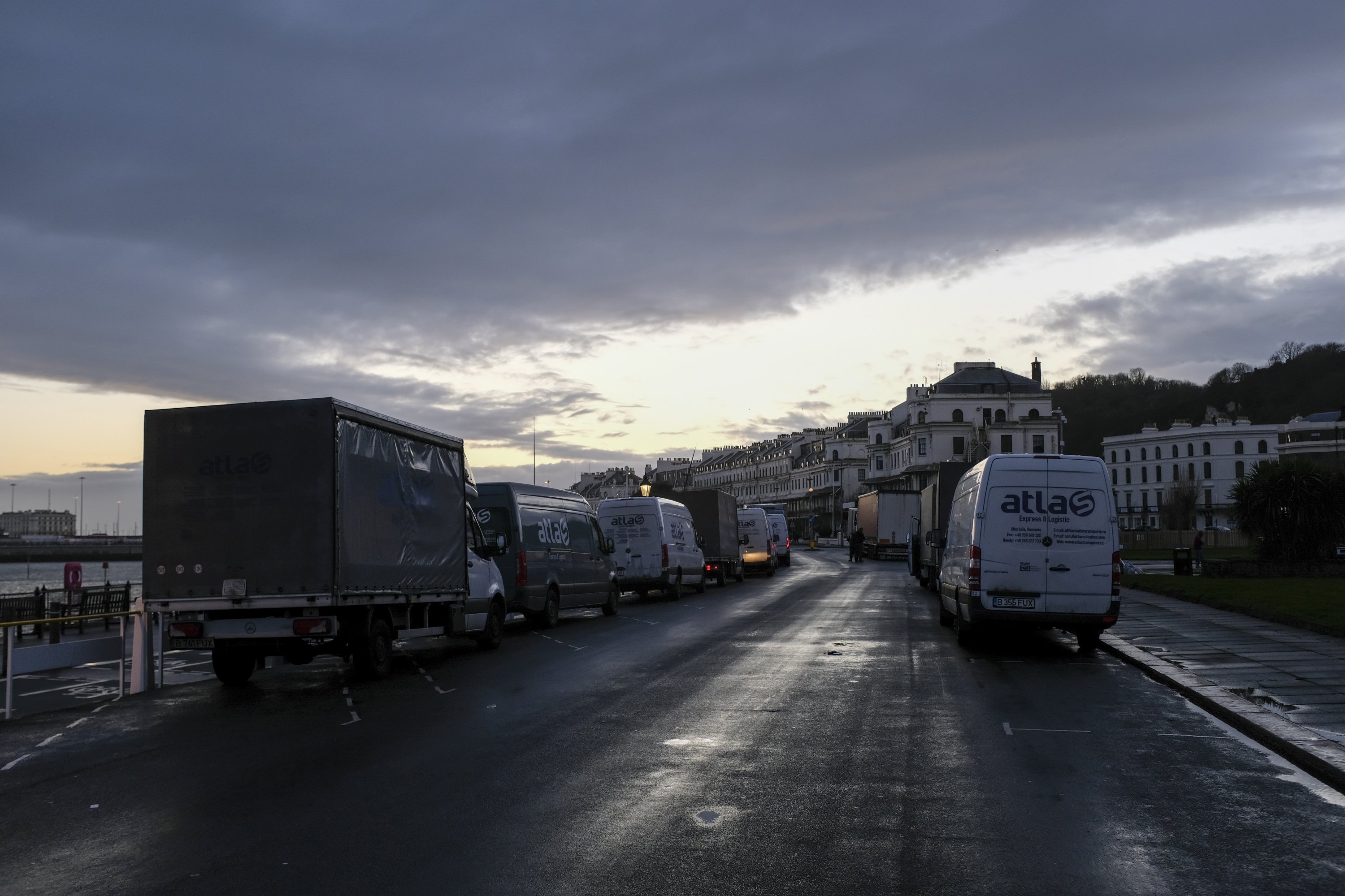 No Christmas Eve joy for truckers trapped in a UK virus jam