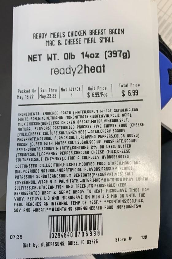 Albertsons Companies, in cooperation with Smithfield Packaged Meats