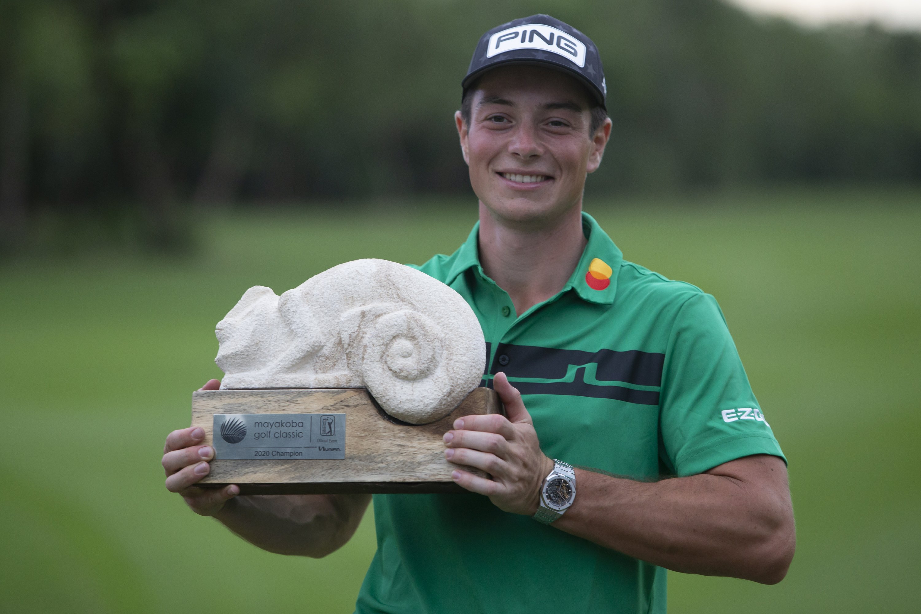 Noruego Hovland supera los nervios y gana Mayakoba Classic.