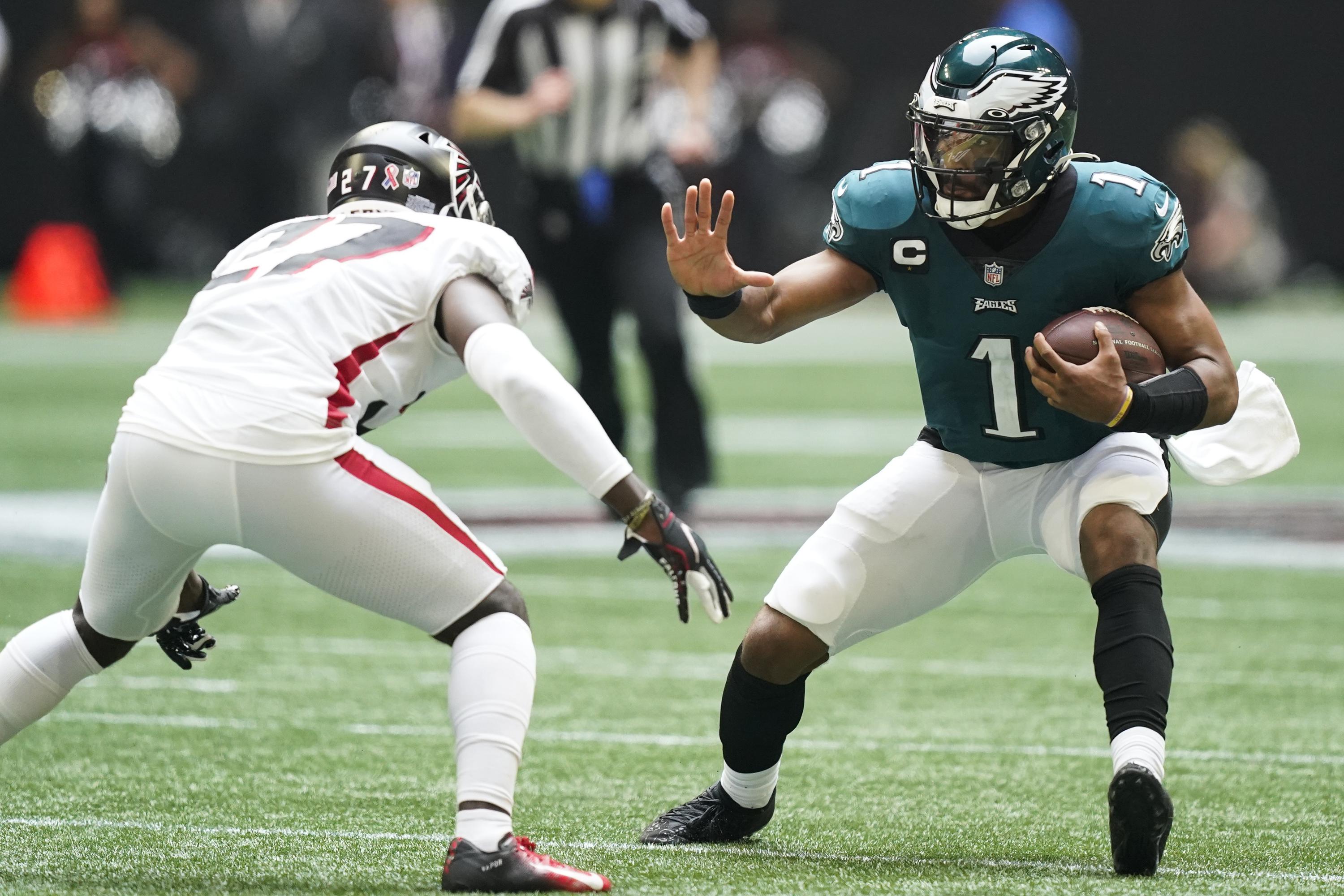 New era in Philly Hurts 3 TDs, Eagles rout Falcons 326 AP News