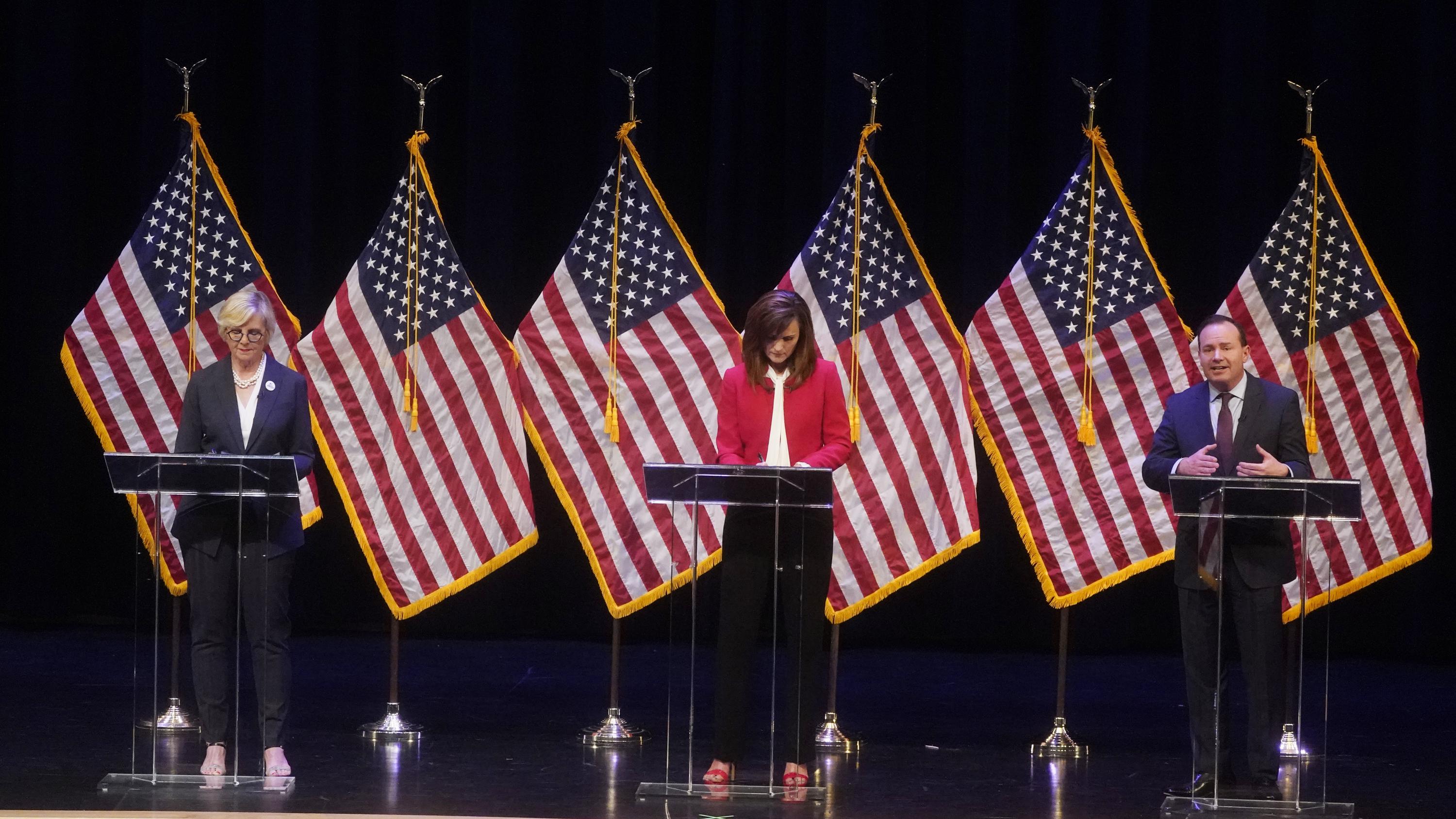 Mike Lee weathers intraparty attacks at Utah GOP debate | AP News