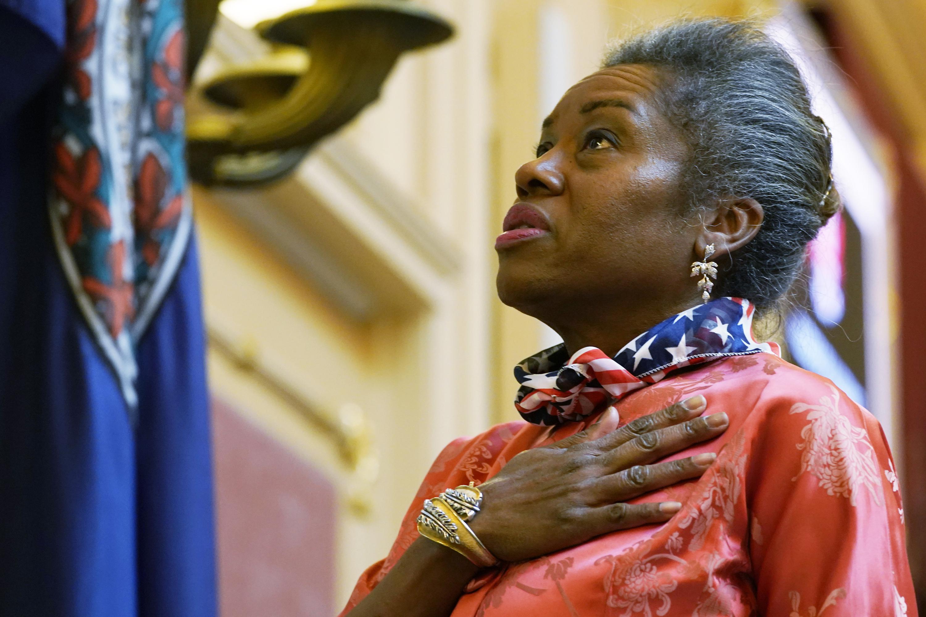 Virginia's 1st female lt. gov. takes her seat in the Senate AP News