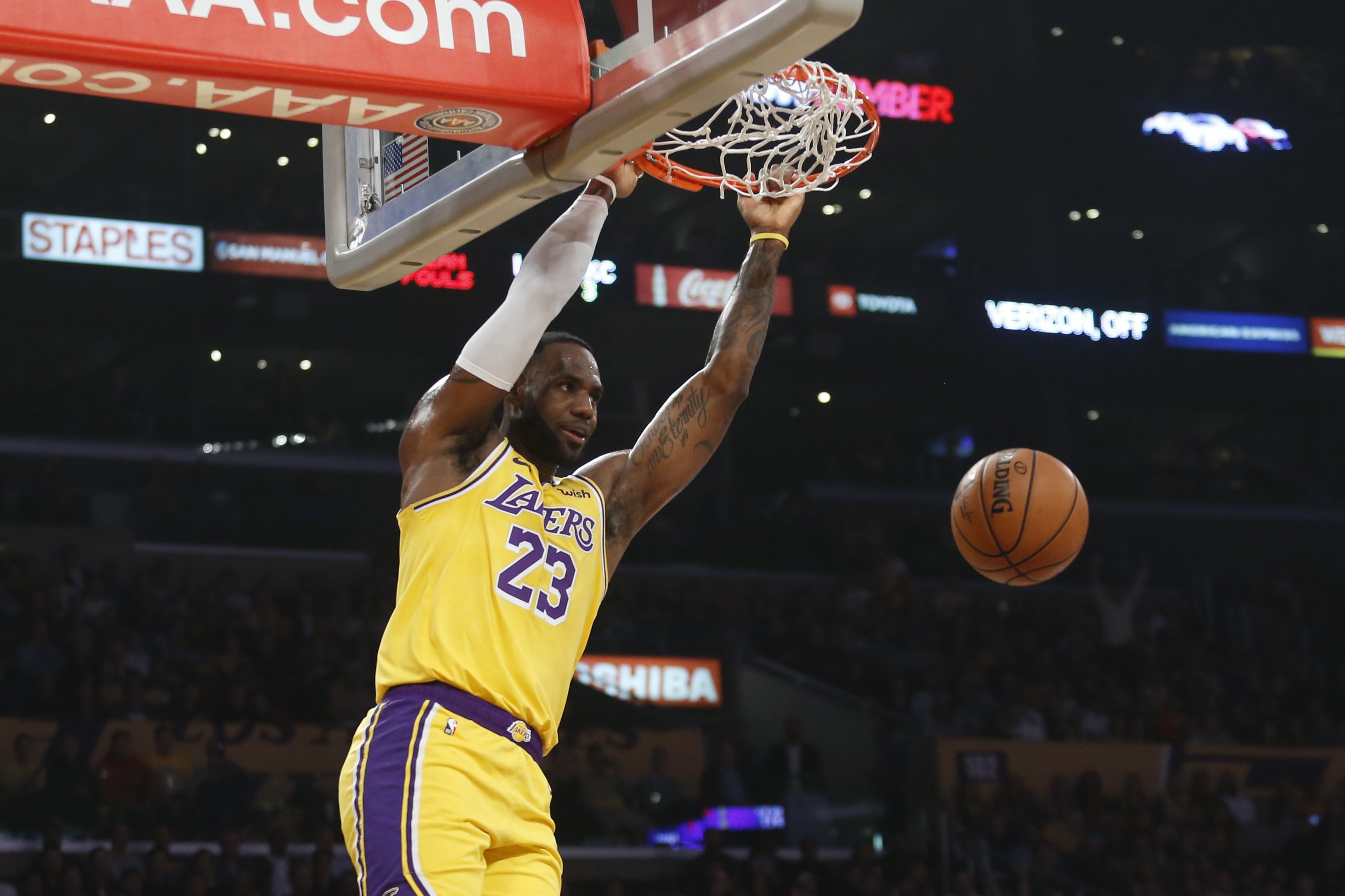 LOS ANGELES (AP) — To LeBron James, triple-doubles are not a goal. 