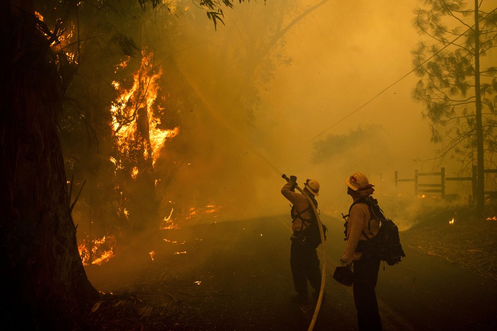 California, fire, wind