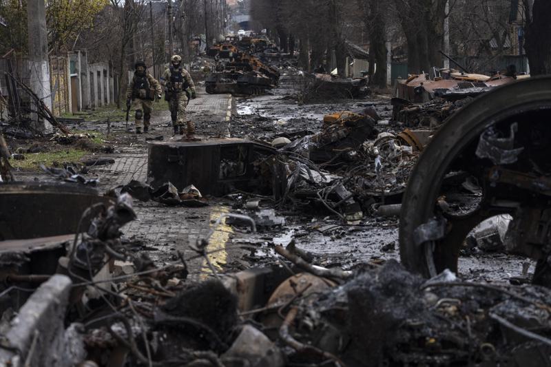 Ukraine Accuses Russia of Massacre, City Strewn with Bodies