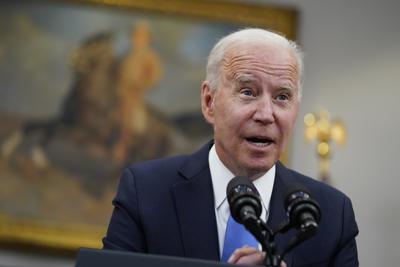 En esta foto del 13 de mayo de 2021, el presidente estadounidense e Biden habla desde la Casa Blanca en Washington. (AP Foto/Evan Vucci)