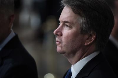 FILE - Supreme Court Associate Justice Brett Kavanaugh is seen at the Capitol on Capitol Hill in Washington, Dec. 3, 2018.  Nicholas John Roske, the California man accused of plotting to kill Supreme Court Justice Brett Kavanaugh, had a more expansive goal to change the makeup of the Supreme Court in discussions he had in online chat rooms, according to a recent federal court filing. (Jabin Botsford/The Washington Post via AP, Pool)