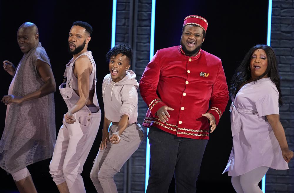 The cast of "A Strange Loop" perform at the 75th annual Tony Awards on Sunday, June 12, 2022, at Radio City Music Hall in New York. (Photo by Charles Sykes/Invision/AP)