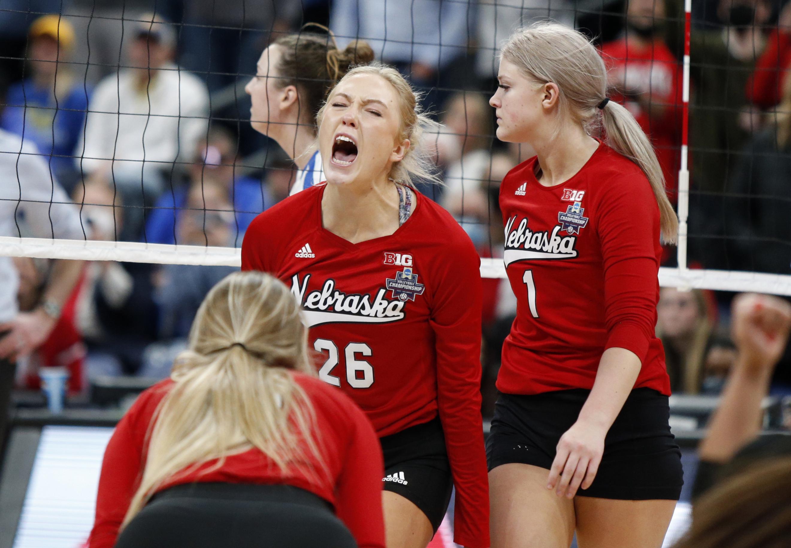 Nebraska rallies to beat Pitt in NCAA volleyball semis AP News