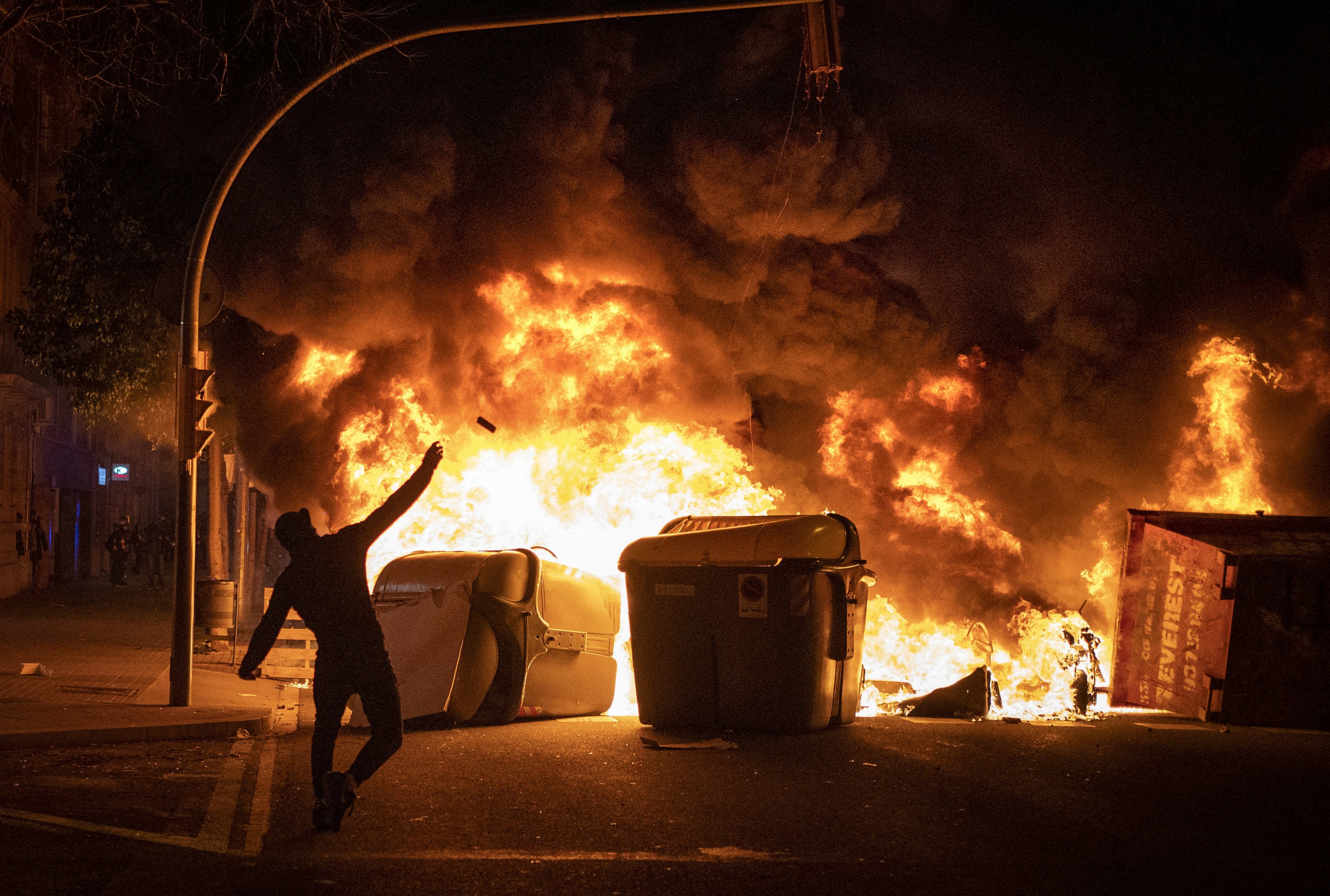 Spain arrests 80 in 3 nights of riots over the rapper’s imprisonment