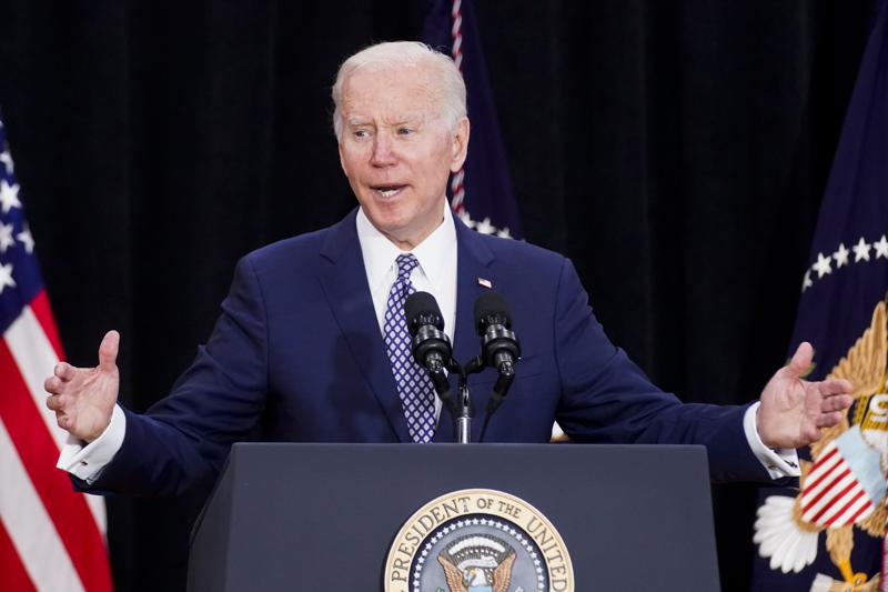 President Joe Biden speaks to families of victims of Saturday's shooting, law enforcement and first responders, and community leaders at the Delavan Grider Community Center in Buffalo, N.Y., Tuesday, May 17, 2022. (AP Photo/Andrew Harnik)