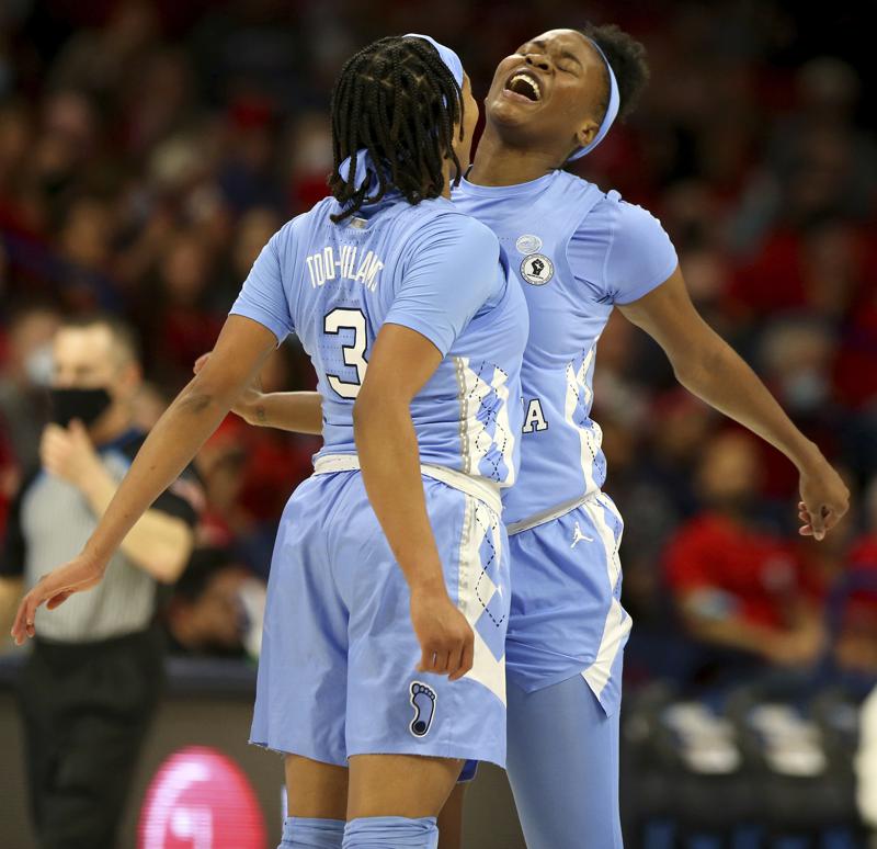 North Carolina routs Arizona 63-45 to reach women's basketball Sweet 16