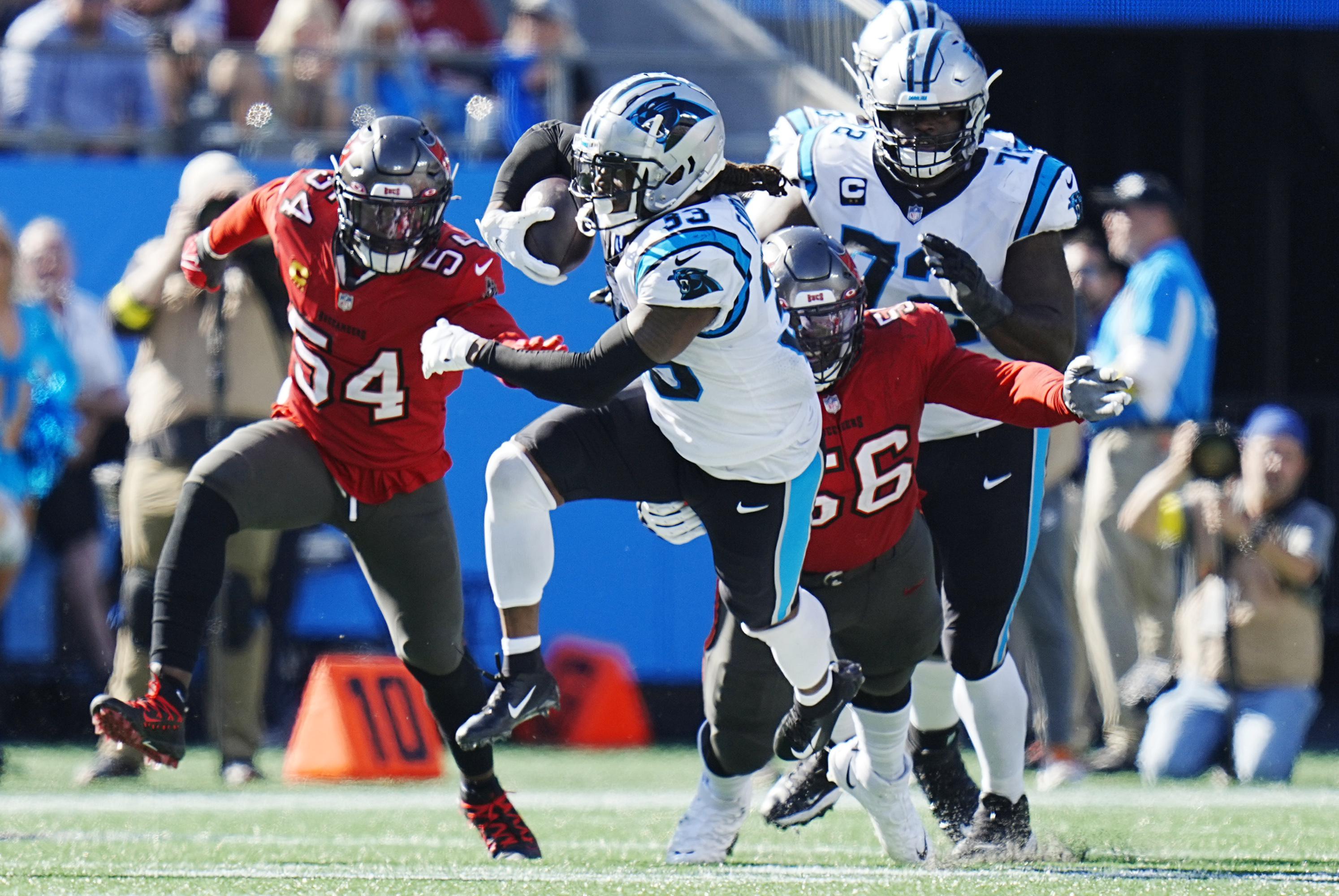 No McCaffrey? No problem for emboldened Panthers run game