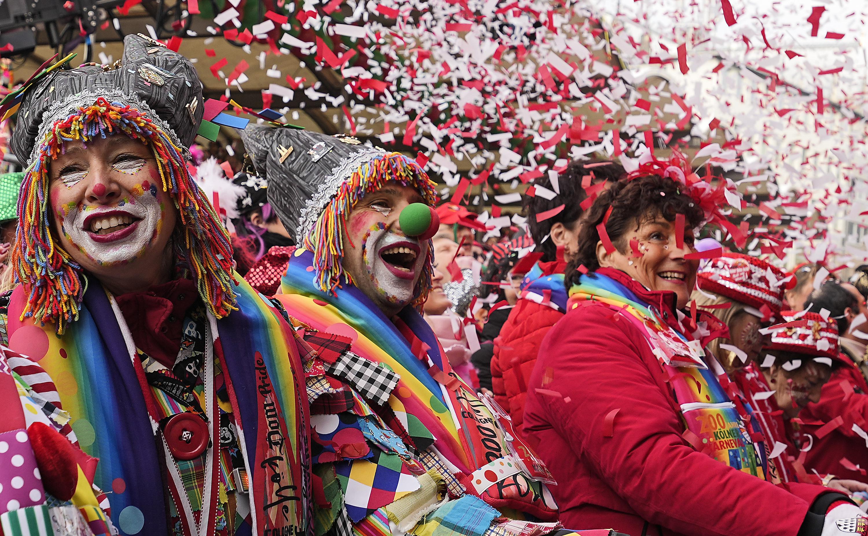 Revelers celebrate street Carnival across German Rhineland