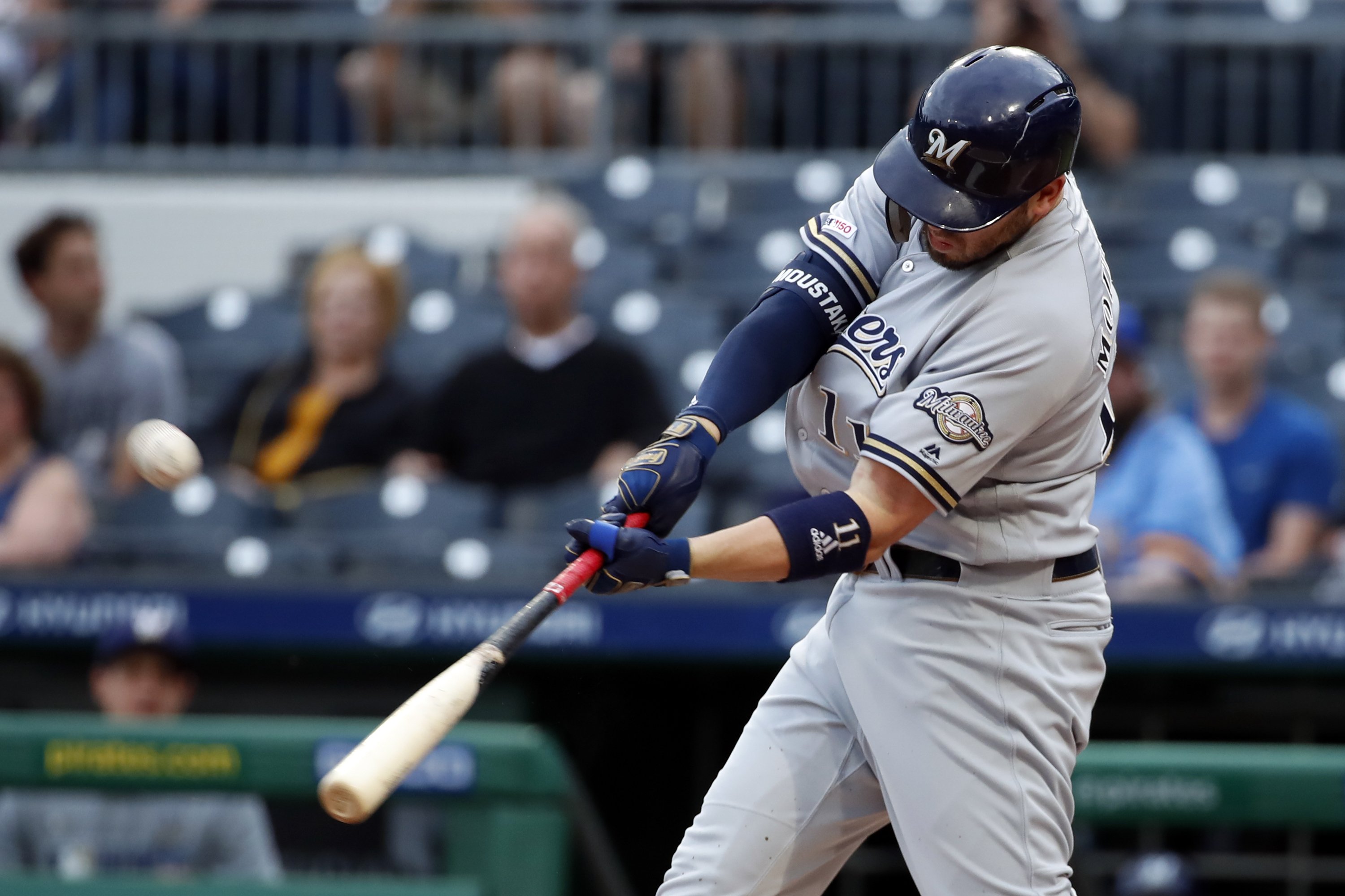 Moustakas goes deep twice, Brewers top Pirates 115 AP News