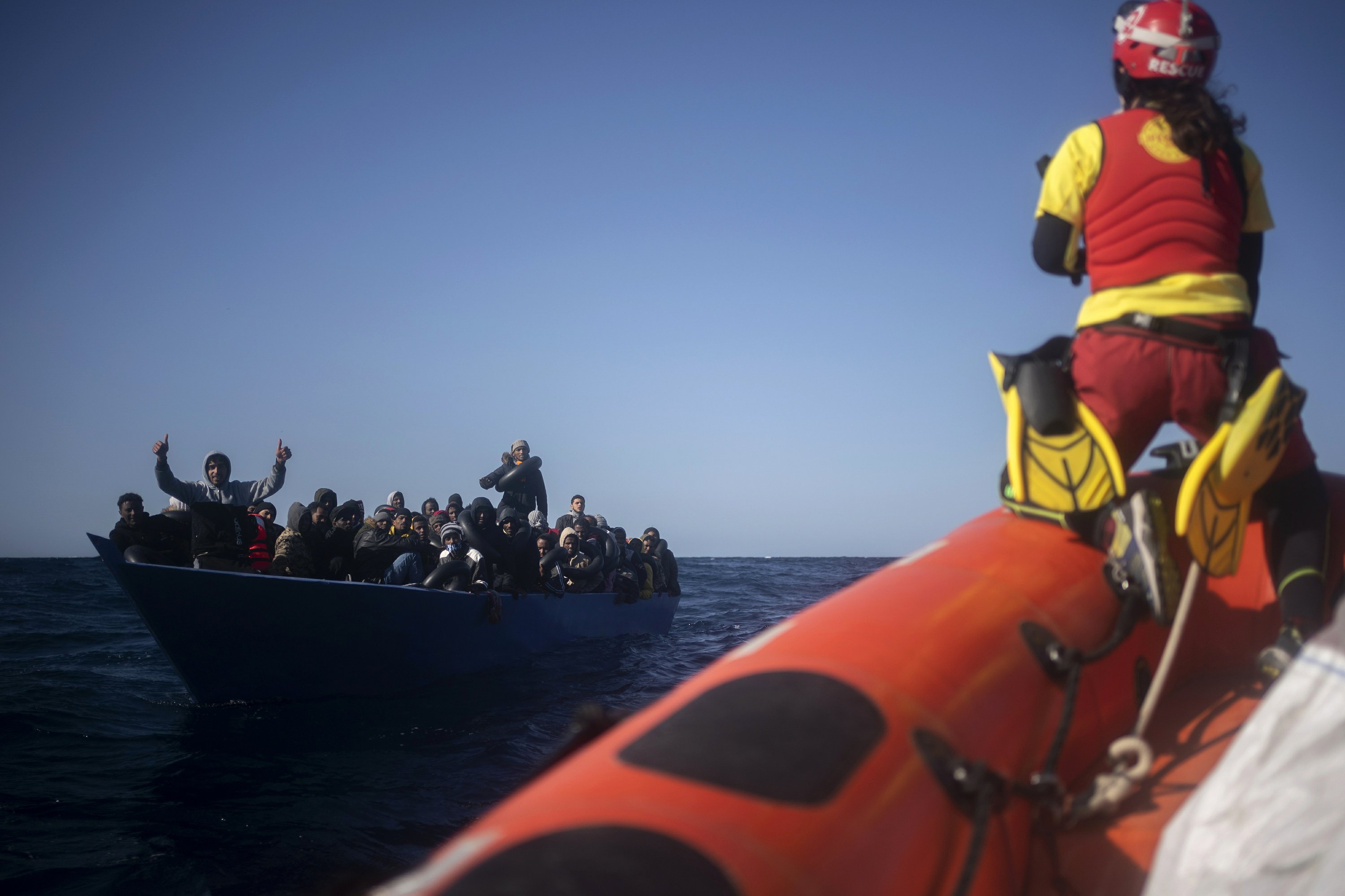 Spanish flag boat rescues 265 migrants in the Mediterranean