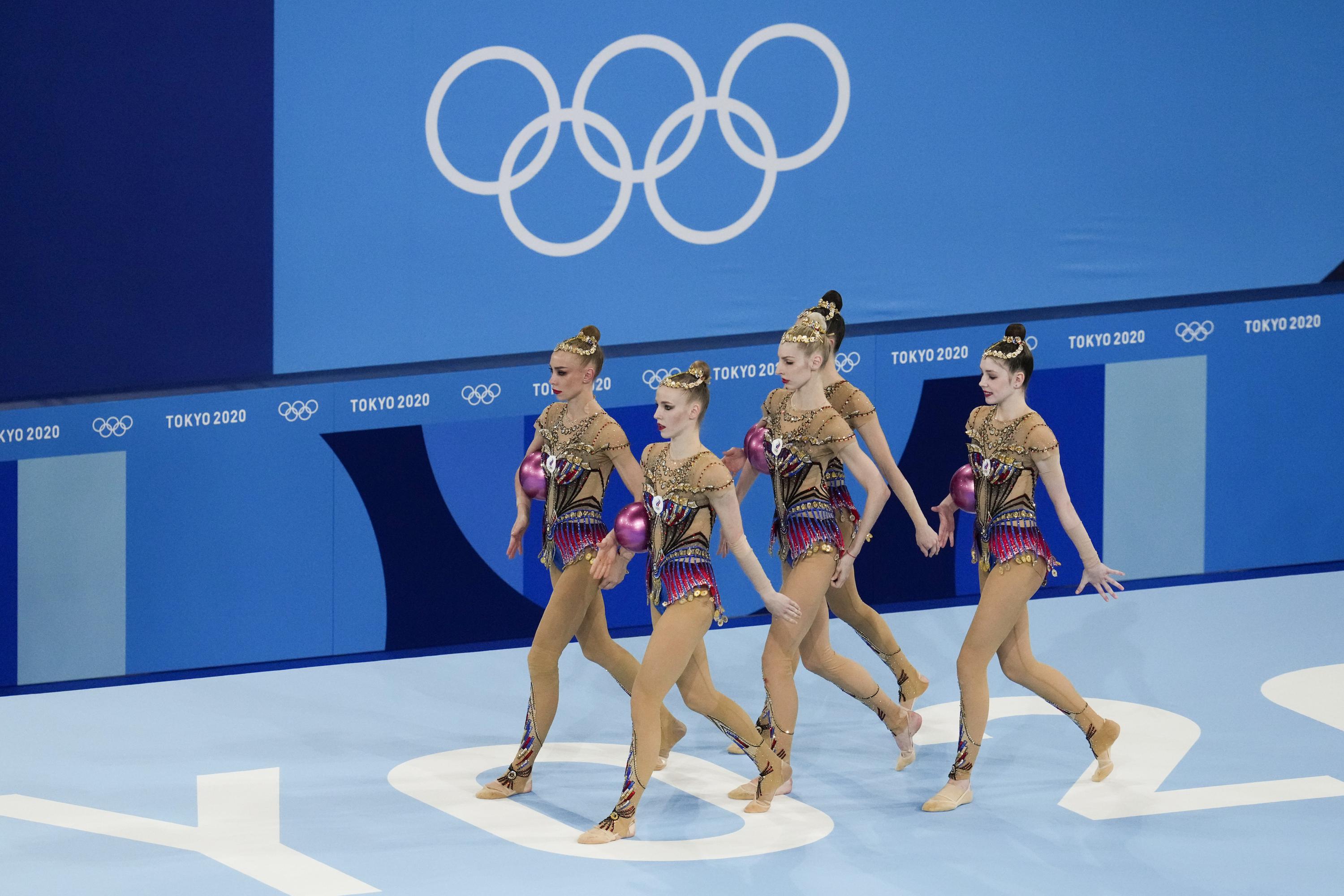 First U.S. Olympic rhythmic gymnasts 'go with the flow' in Tokyo 