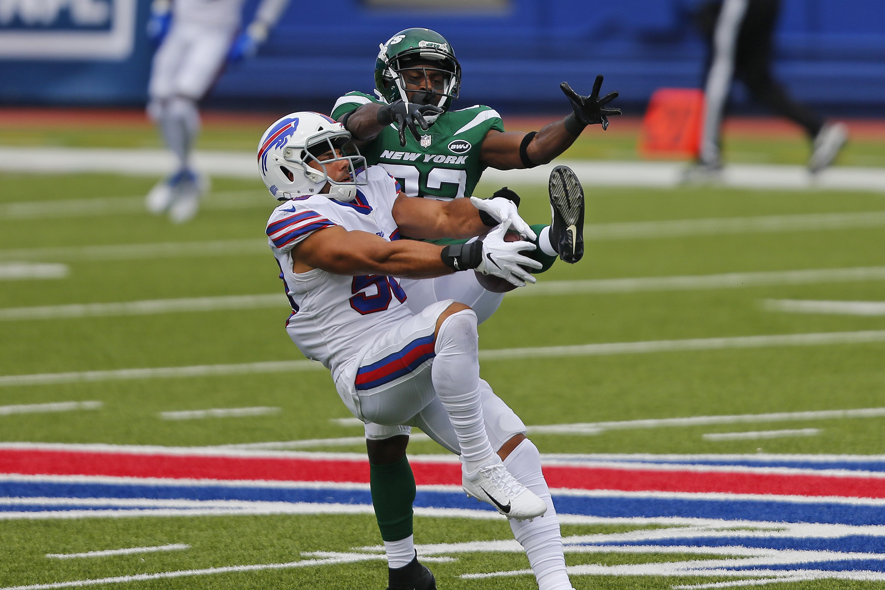 The Latest: Buffalo Bills linebackers taking a beating