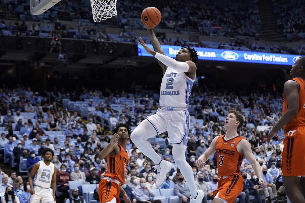 Caleb Love, Armando Bacot lead balanced Tar Heels past Hokies