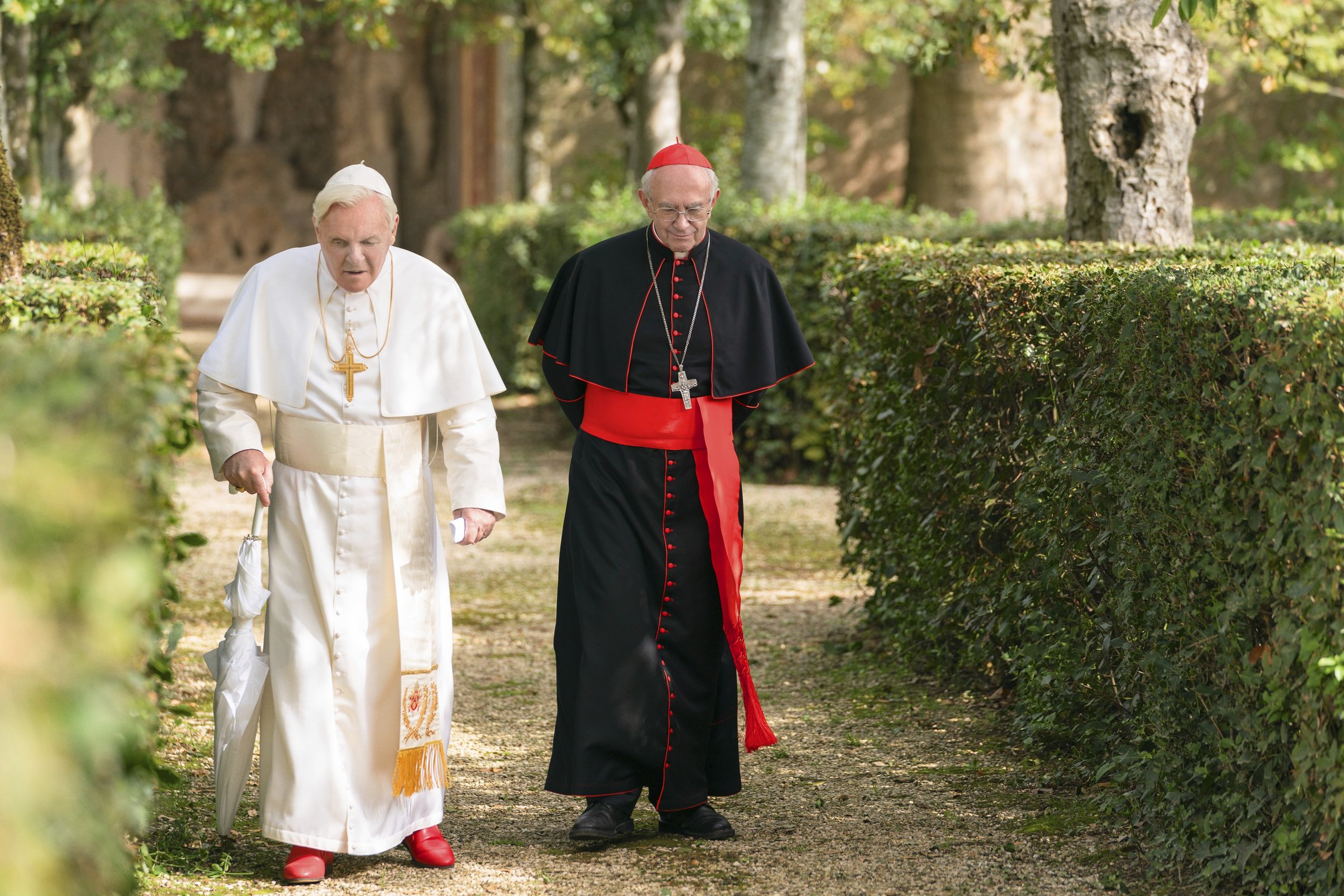 Review: In 'The Two Popes,' a buddy movie in vestments