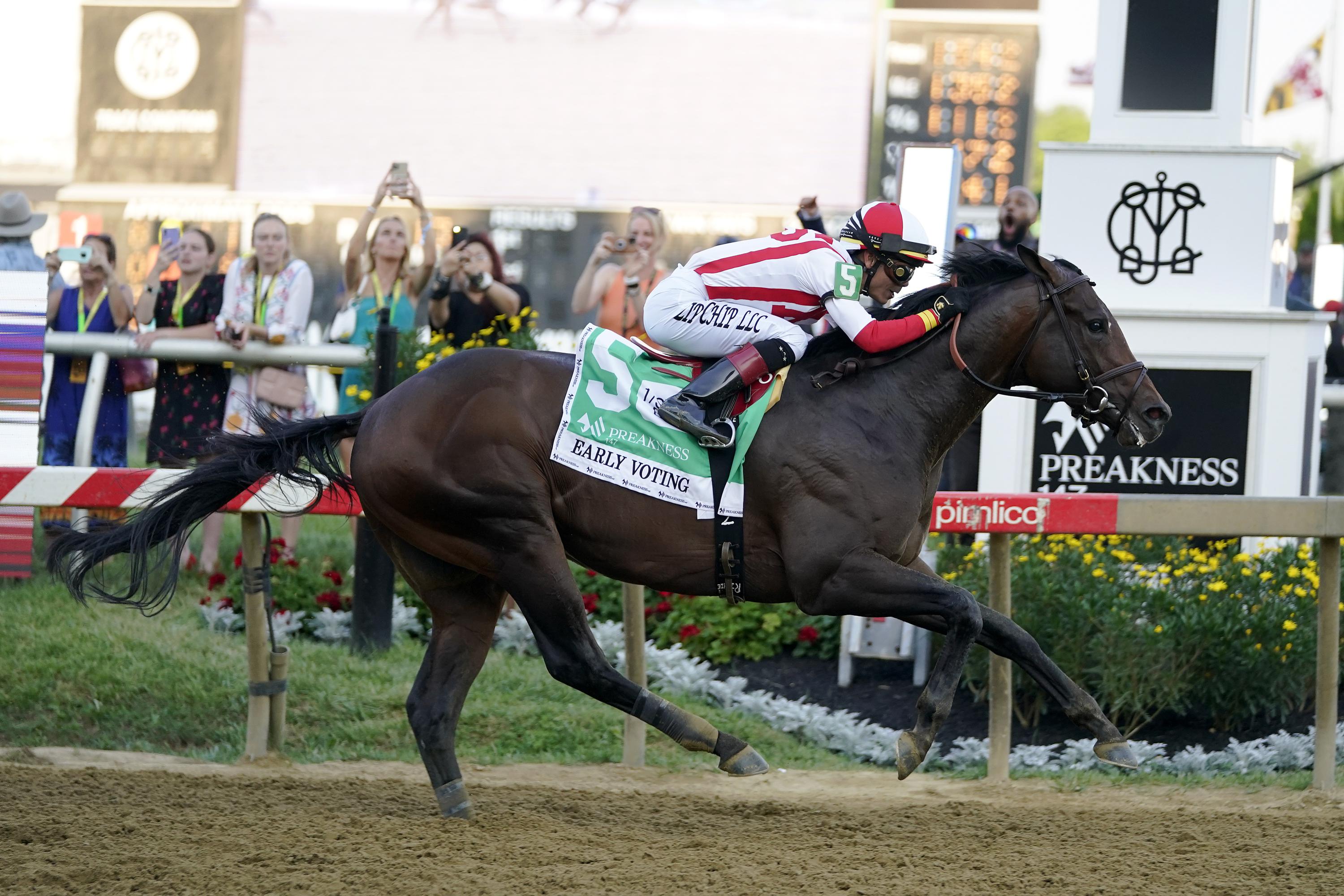 Early Voting holds off Epicenter to win Preakness Stakes AP News