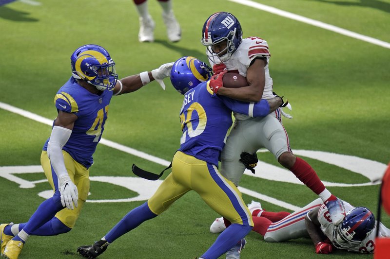 Rams hold off Giants 17-9; Ramsey, Tate fight after game - KESQ