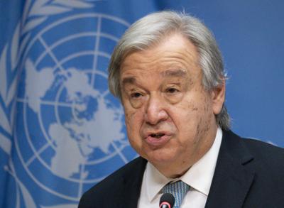En esta imagen de archivo, el secretario general de Naciones Unidas, António Guterres, habla con reporteros en una conferencia de prensa en Nueva York, el 8 de junio de 2022. (AP Foto/Mary Altaffer, archivo)