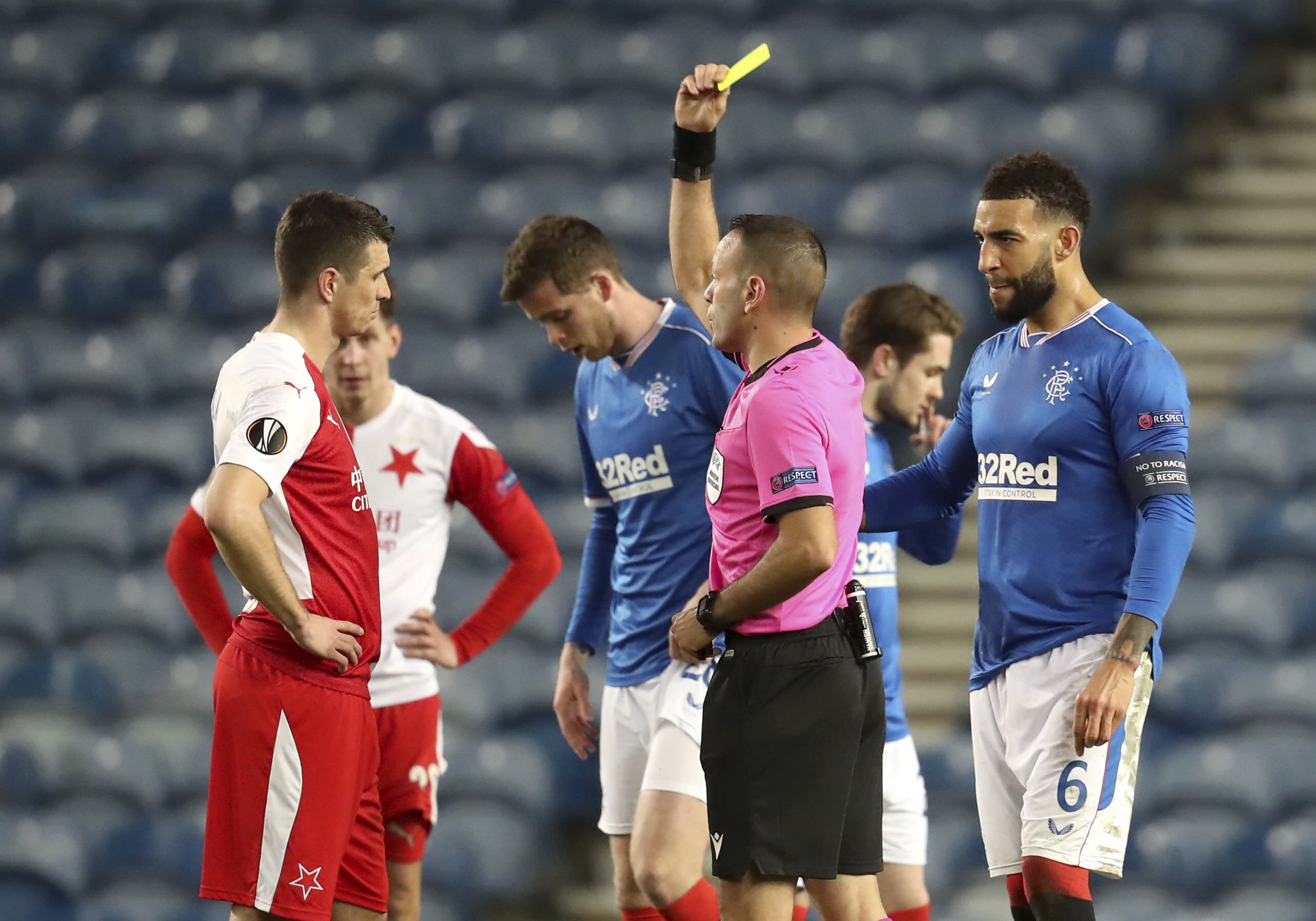 Slavia Prague racism row defender 'bloodied' in post-match Rangers brawl as  Czechs call ambassador - Glasgow Live