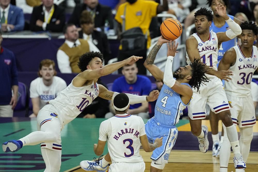 Kansas tops North Carolina 72-69 to win national title
