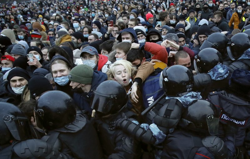 Image result for image of Russian President Putin's critic Navalny sentenced to three years in prison, a sign of violence