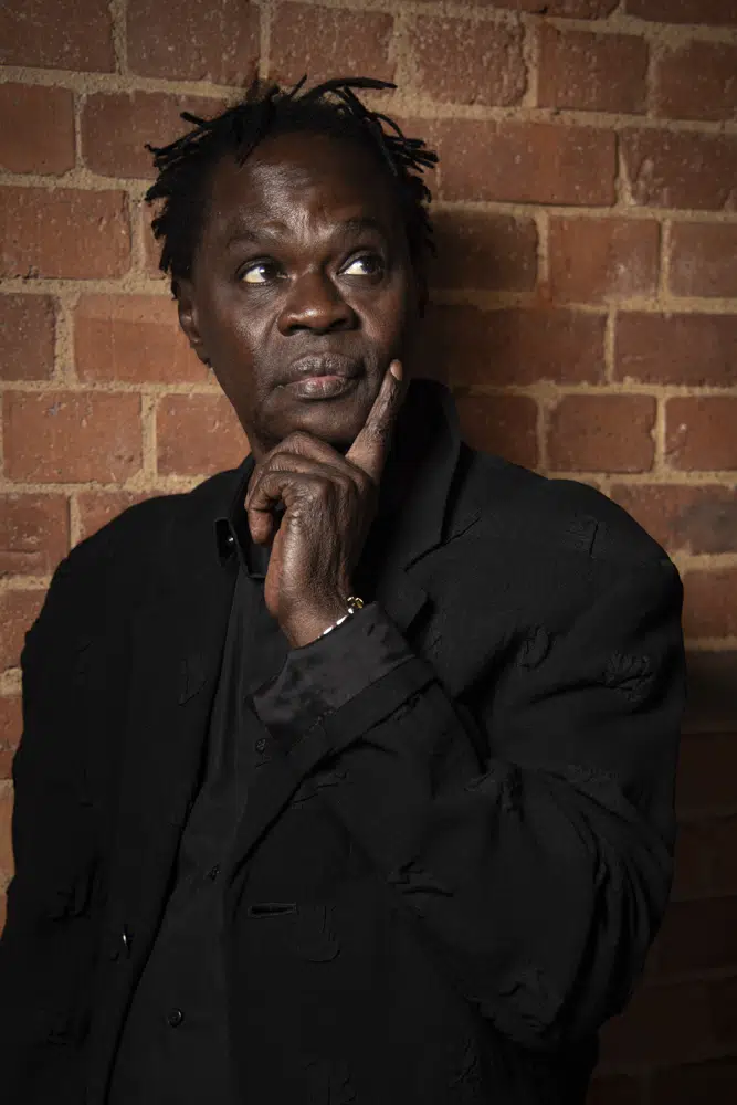 Senegalese singer-songwriter Baaba Maal poses for a portrait photograph in London, Wednesday, April 12, 2023. Maal on Monday April 17, 2023 was named a goodwill ambassador for the U.N. Covention to Combat Desertification. (Photo by Vianney Le Caer/Invision/AP)