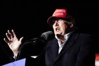 FILE - Former President Donald Trump speaks at a rally on Jan. 15, 2022, in Florence, Ariz. Trump is already declaring himself the 45th and 47th president of the United States. But the quip during a round of golf — captured on shaky cellphone video — belies the growing challenges Trump is confronting. (AP Photo/Ross D. Franklin, File)