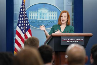 White House press secretary Jen Psaki speaks during a press briefing at the White House, Thursday, March 10, 2022, in Washington. (AP Photo/Patrick Semansky)