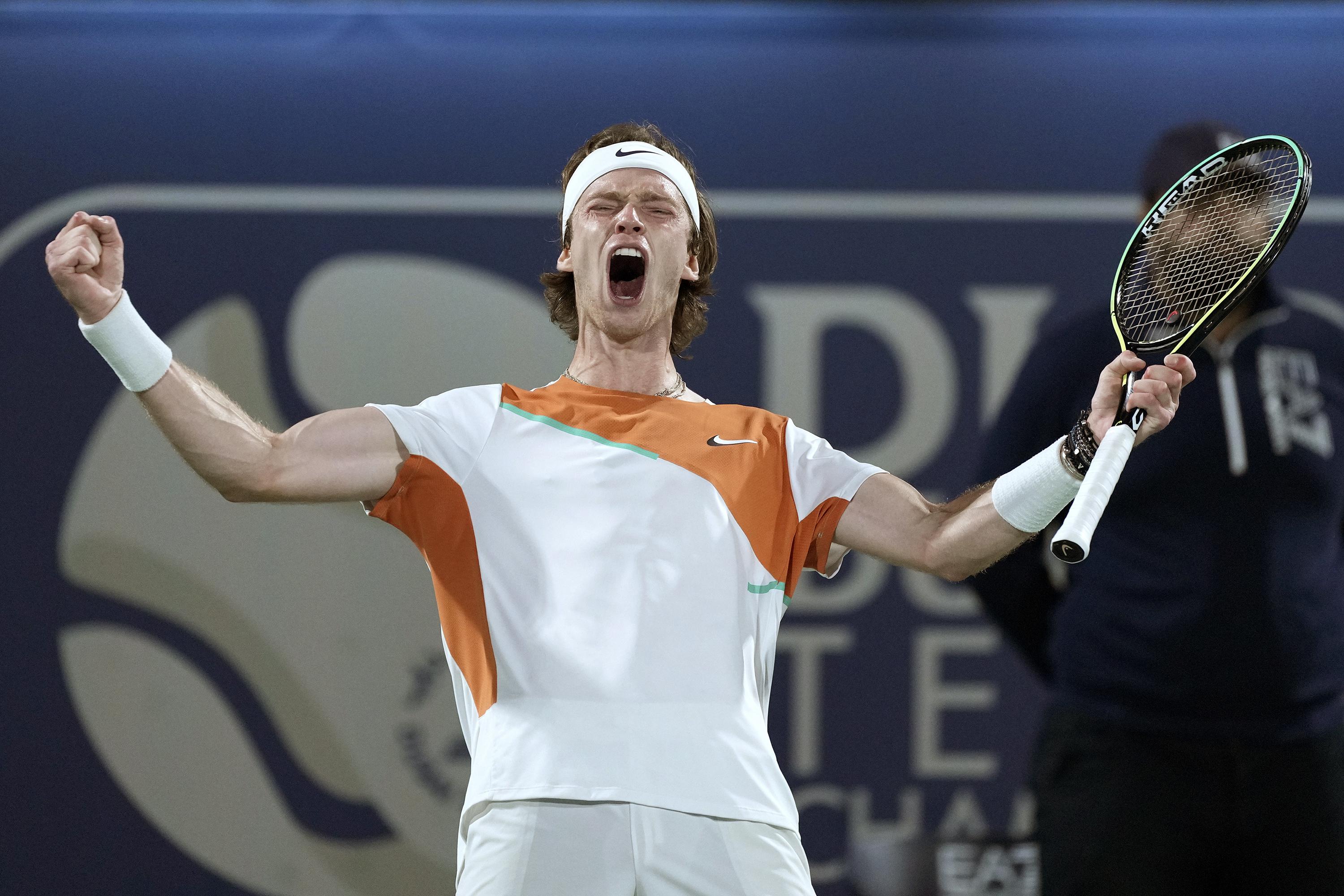 Russian tennis star Andrey Rublev writes 'No War Please' after Dubai  semifinal win - ESPN