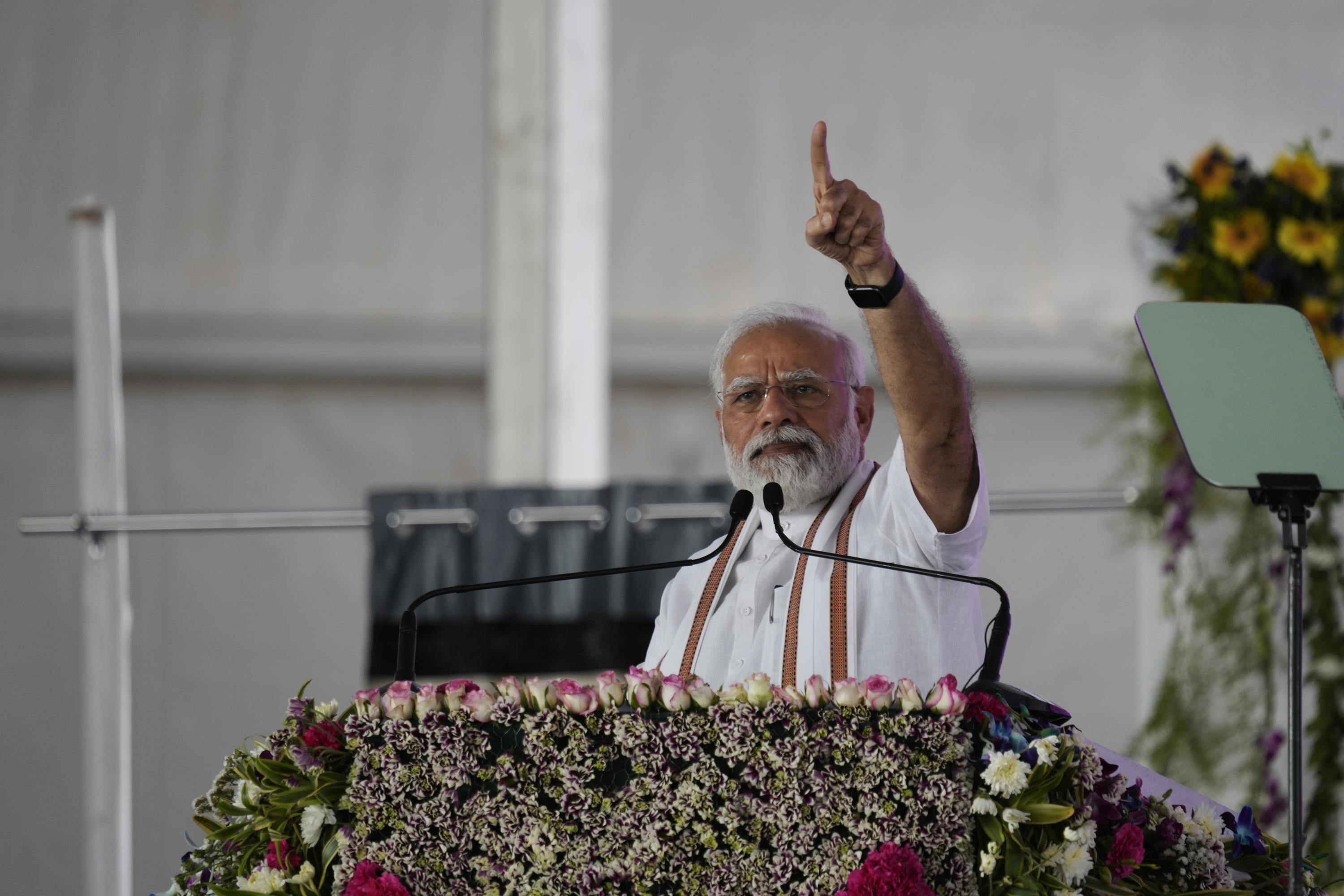 India's Modi touts development projects in visit to Kashmir | AP News