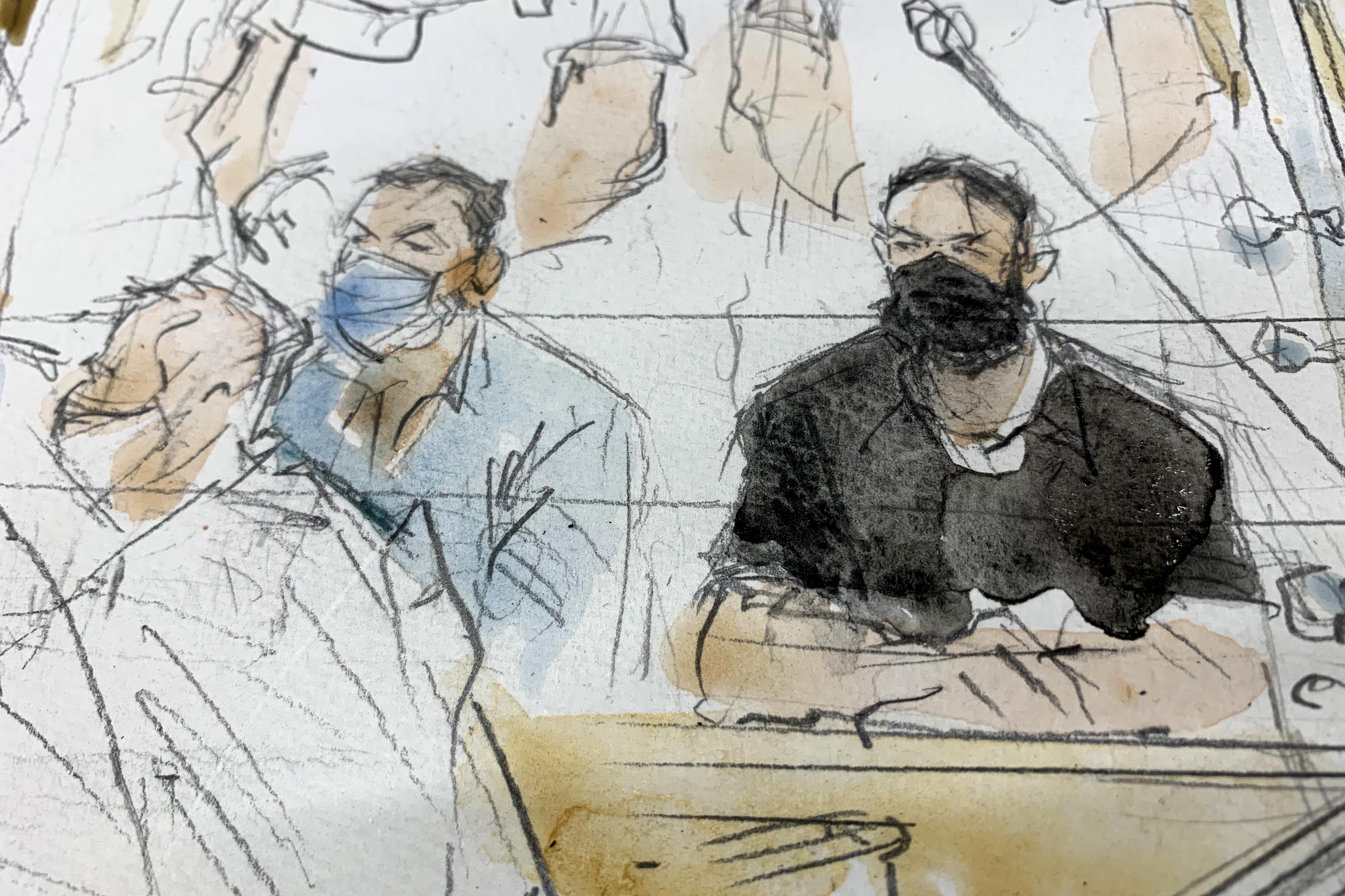 Who are the 20 suspects in the trial of Paris terrorist attacks?