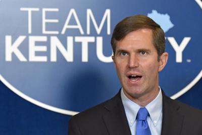 El gobernador de Kentucky Andy Beshear en Frankfort, Kentucky, el 7 de abril del 2021. (AP foto/Timothy D. Easley)