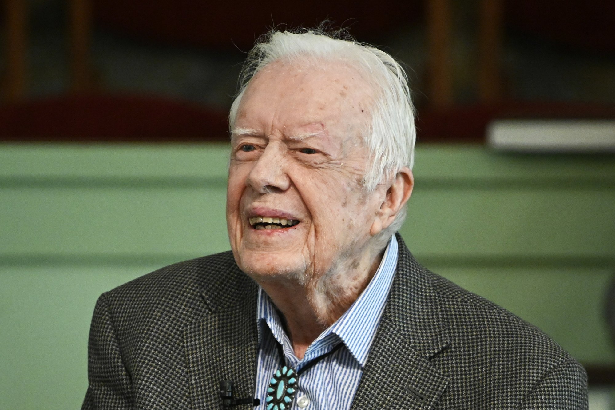 A Mask And Parade Jimmy Carter Celebrates 96th Birthday