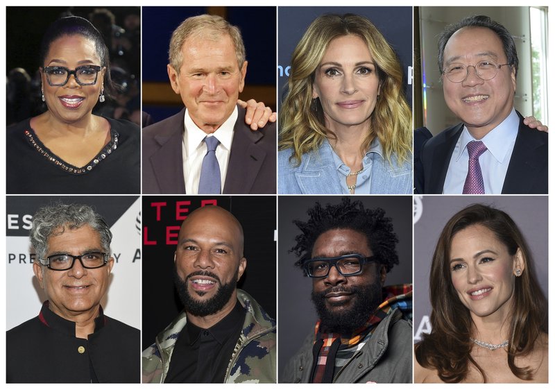 Oprah Winfrey, Julia Roberts, and former President George W. Bush will be among 200 star-studded participants in the Call to Unite 24-hour global livestream event