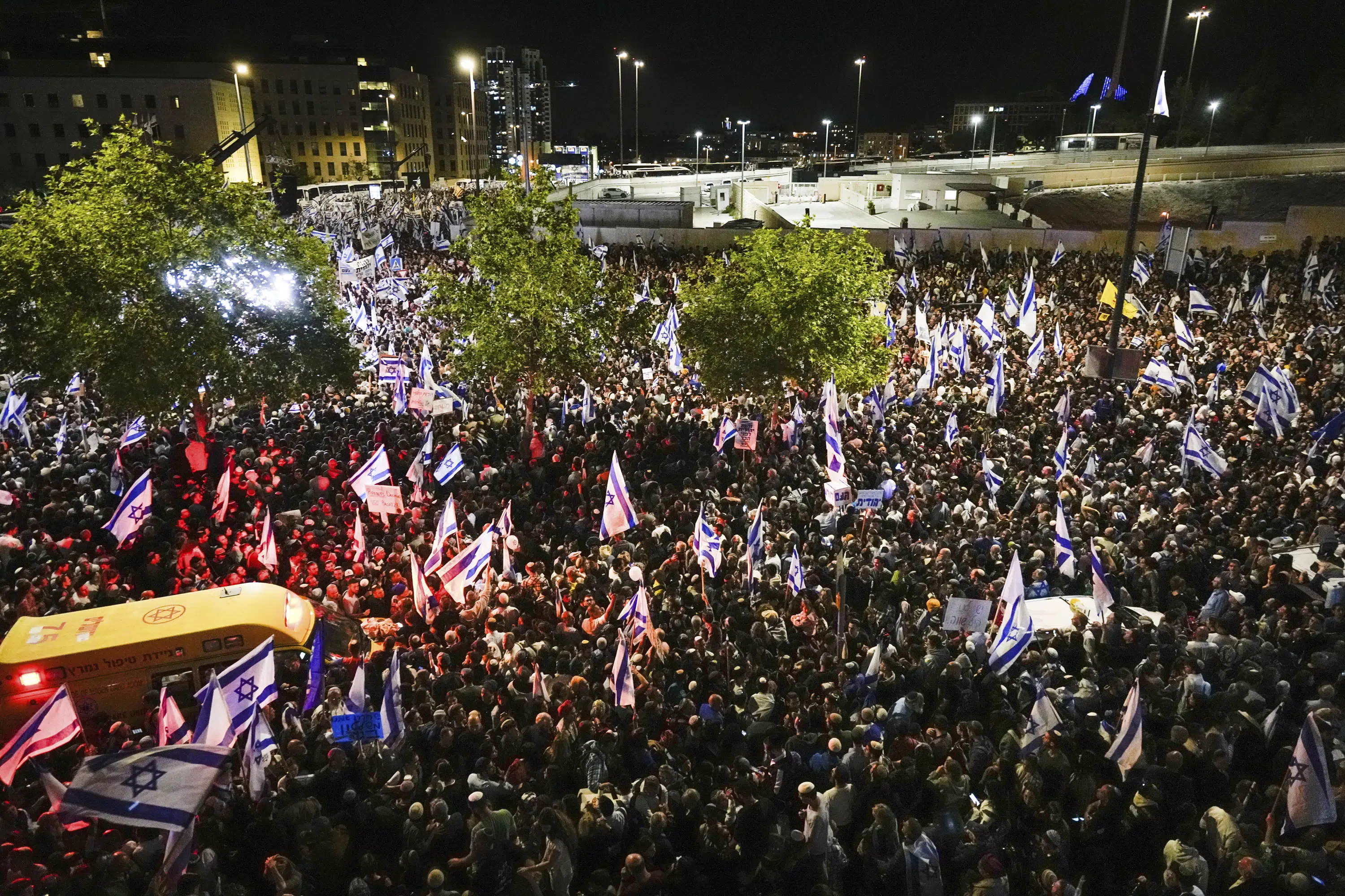 Supporters of Israel’s judicial overhaul rally in Jerusalem