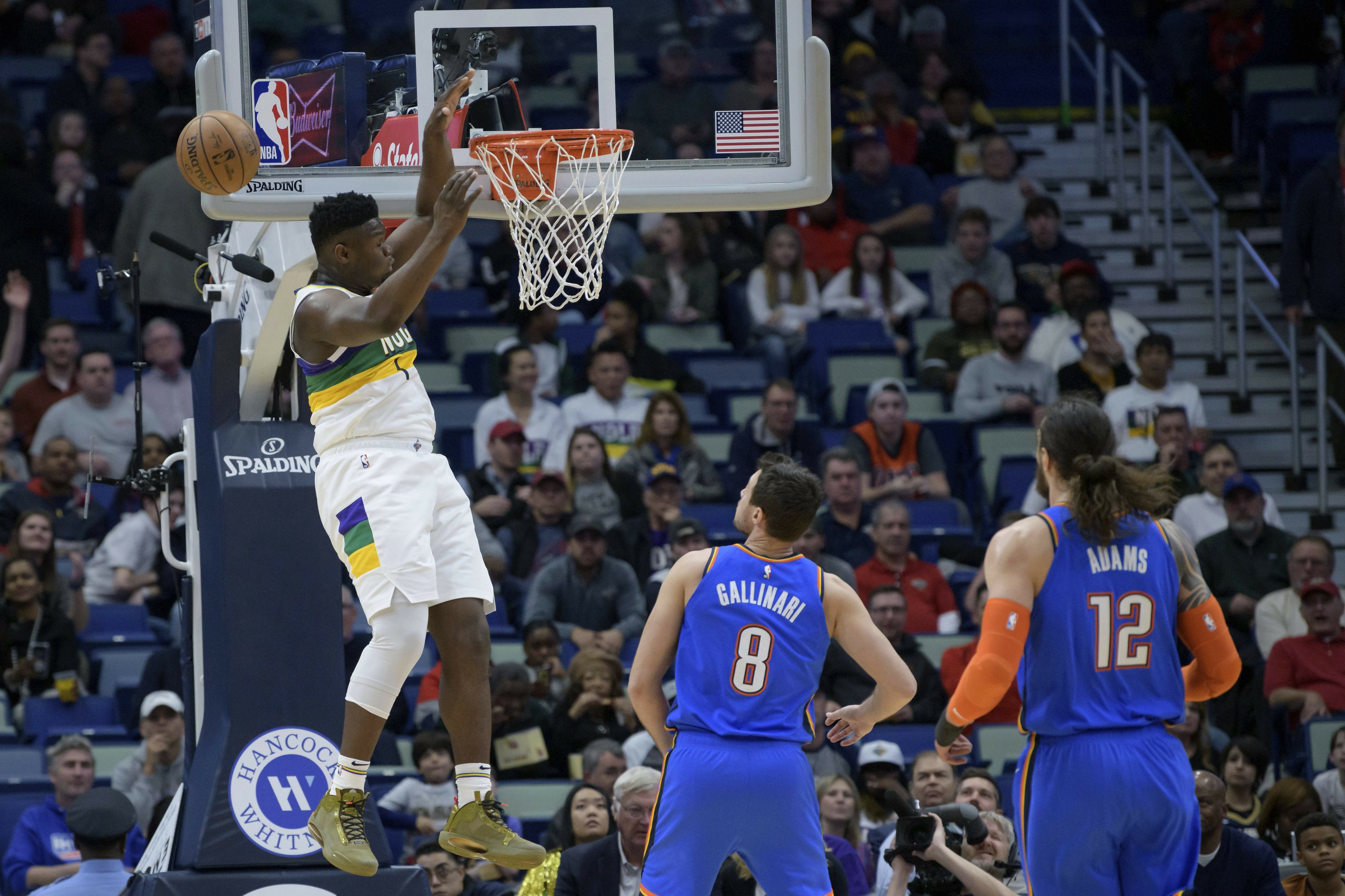 Gallinari, Paul push Thunder past Zion, Pelicans 123-118