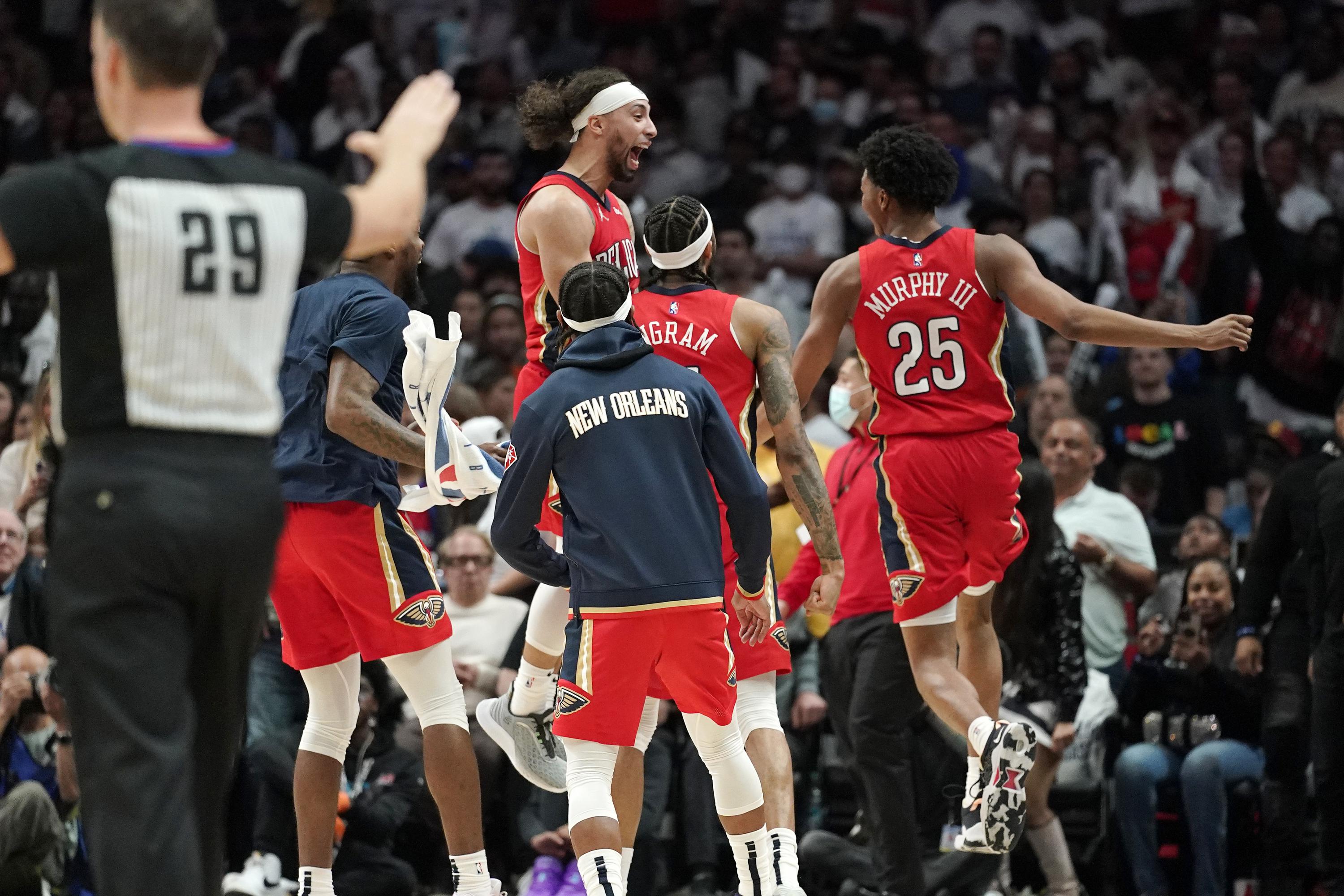 Pelicans earn 105-101 win over Clippers, claim No. 8 seed | AP News