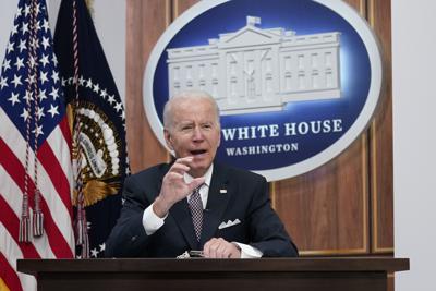 El presidente estadounidense en el Fórum de Economías Grandes sobre Energía y Clima en el South Court Auditorium  de la Casa Blanca el 17 de junio del 2022. (AP Foto/Evan Vucci)