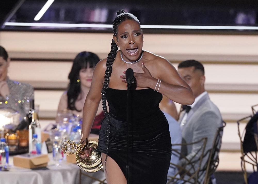 FILE - Sheryl Lee Ralph accepts the Emmy for outstanding supporting actress in a comedy series for "Abbott Elementary" at the 74th Primetime Emmy Awards on Sept. 12, 2022 in Los Angeles. (AP Photo/Mark Terrill, File)