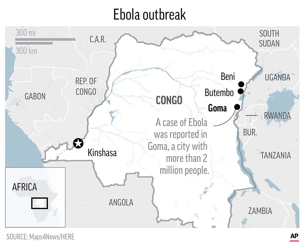 Congo soldiers, police to enforce Ebola emergency measures