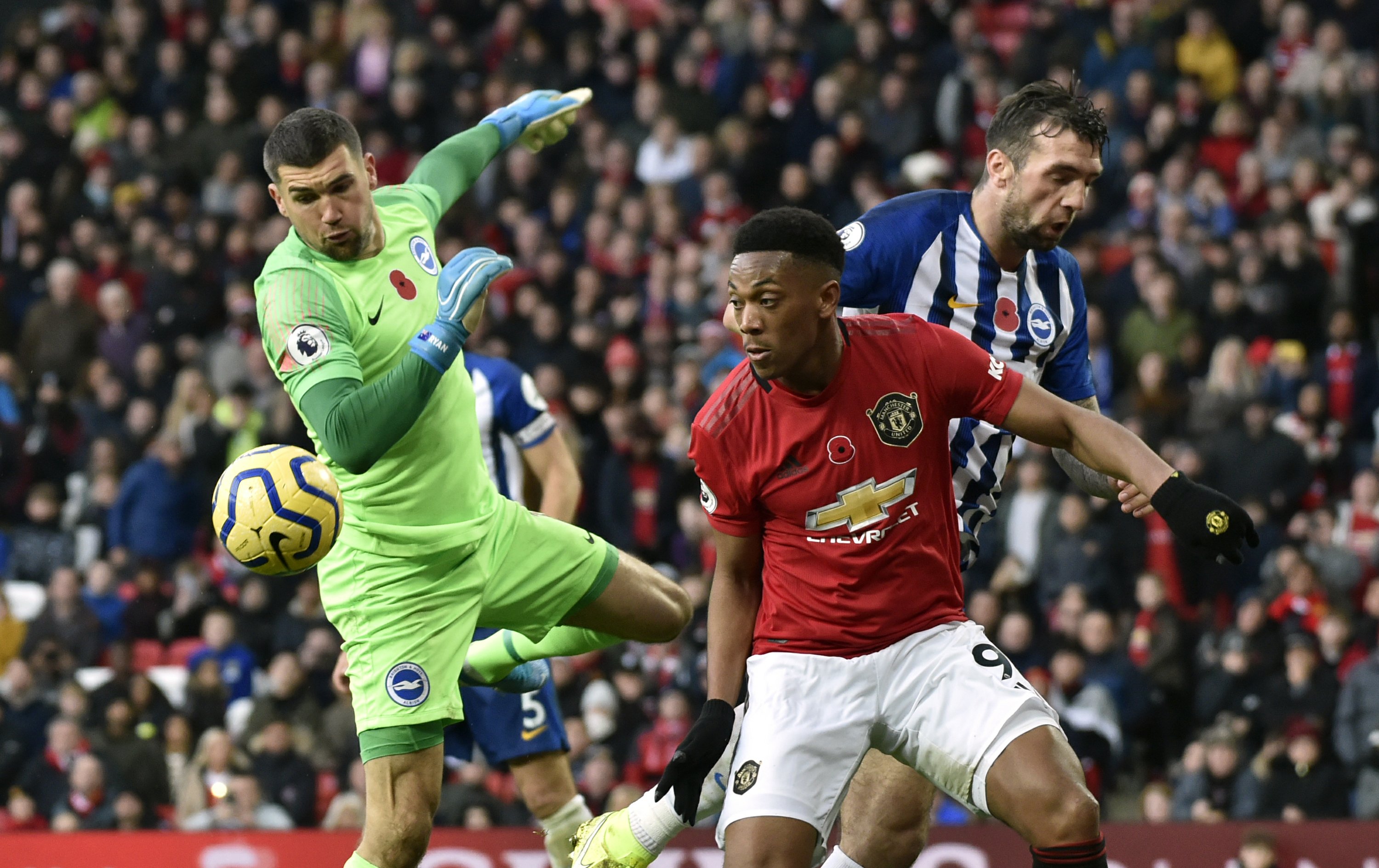 Znalezione obrazy dla zapytania man utd 3-1 brighton
