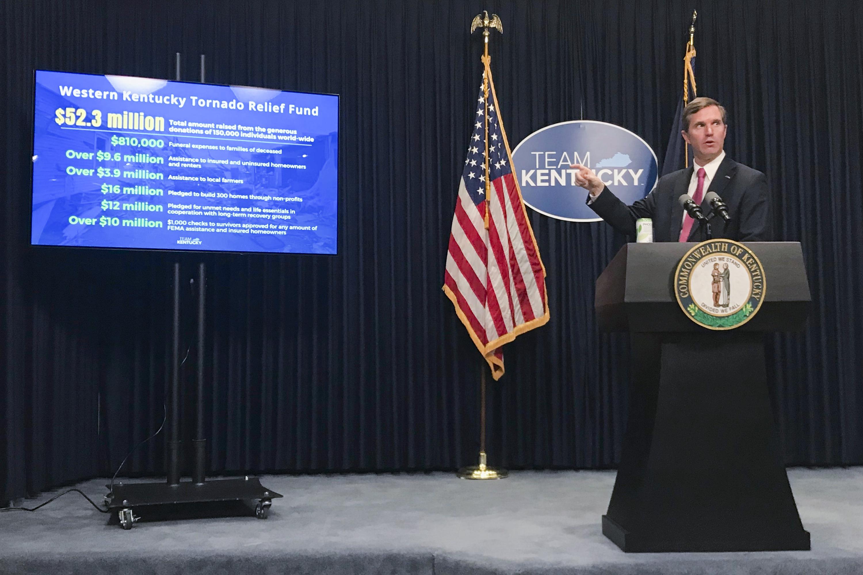 Kentucky governor Storm relief fund 'open book' for review AP News