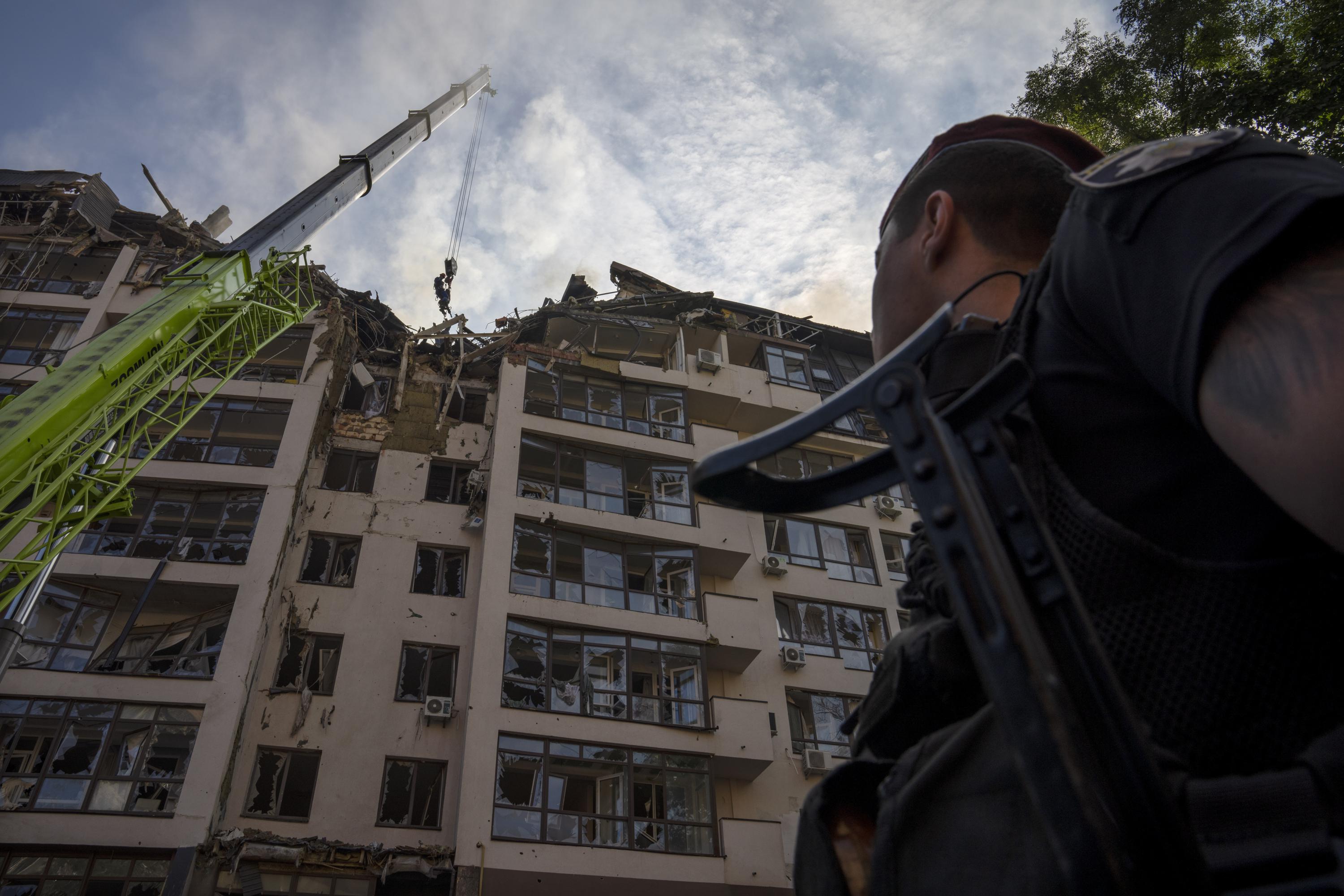 Russia strikes Kyiv as Western leaders meet in Europe – The Associated Press