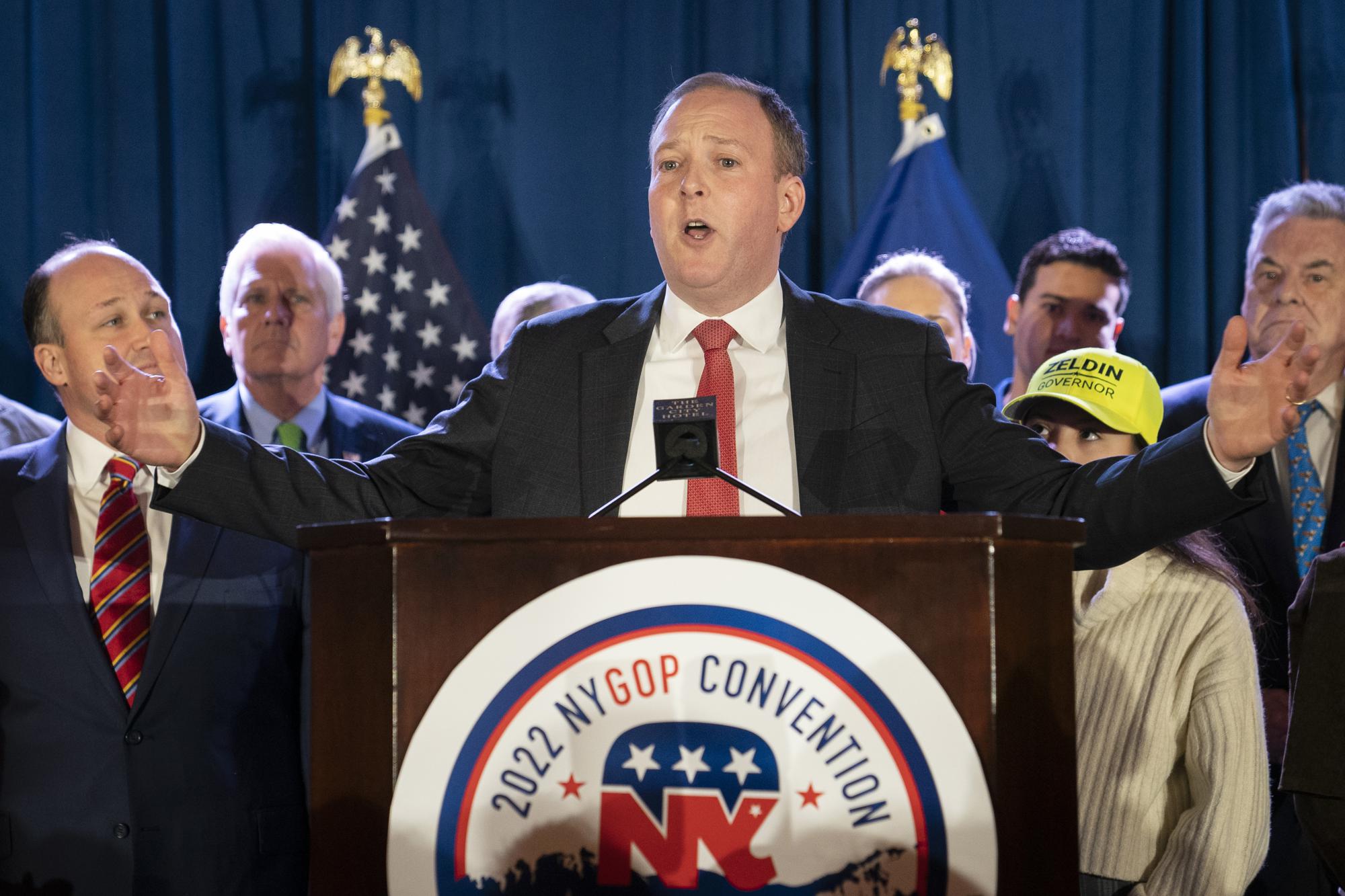 New York GOP picks Rep. Lee Zeldin as gubernatorial nominee | AP News